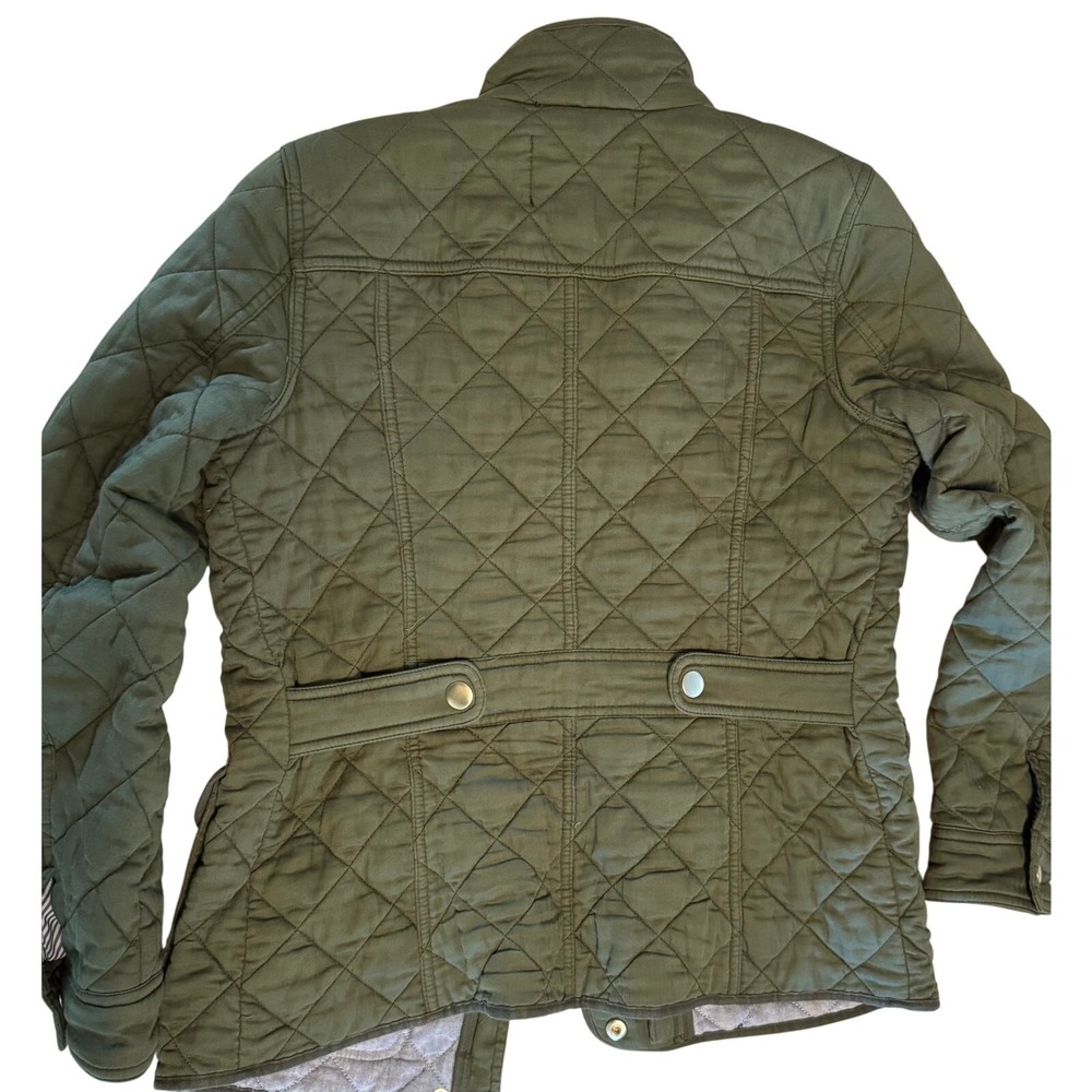 J.Crew Downtown Field Jacket XS Olive Green PrimaLoft Quilted Equestrian Utility - Picture 8 of 11